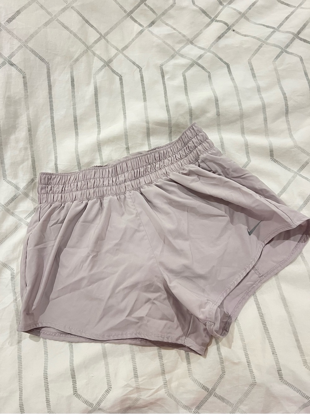 Women’s Nike Dri-FIT Lavender Workout Shorts with lining inside - size S
